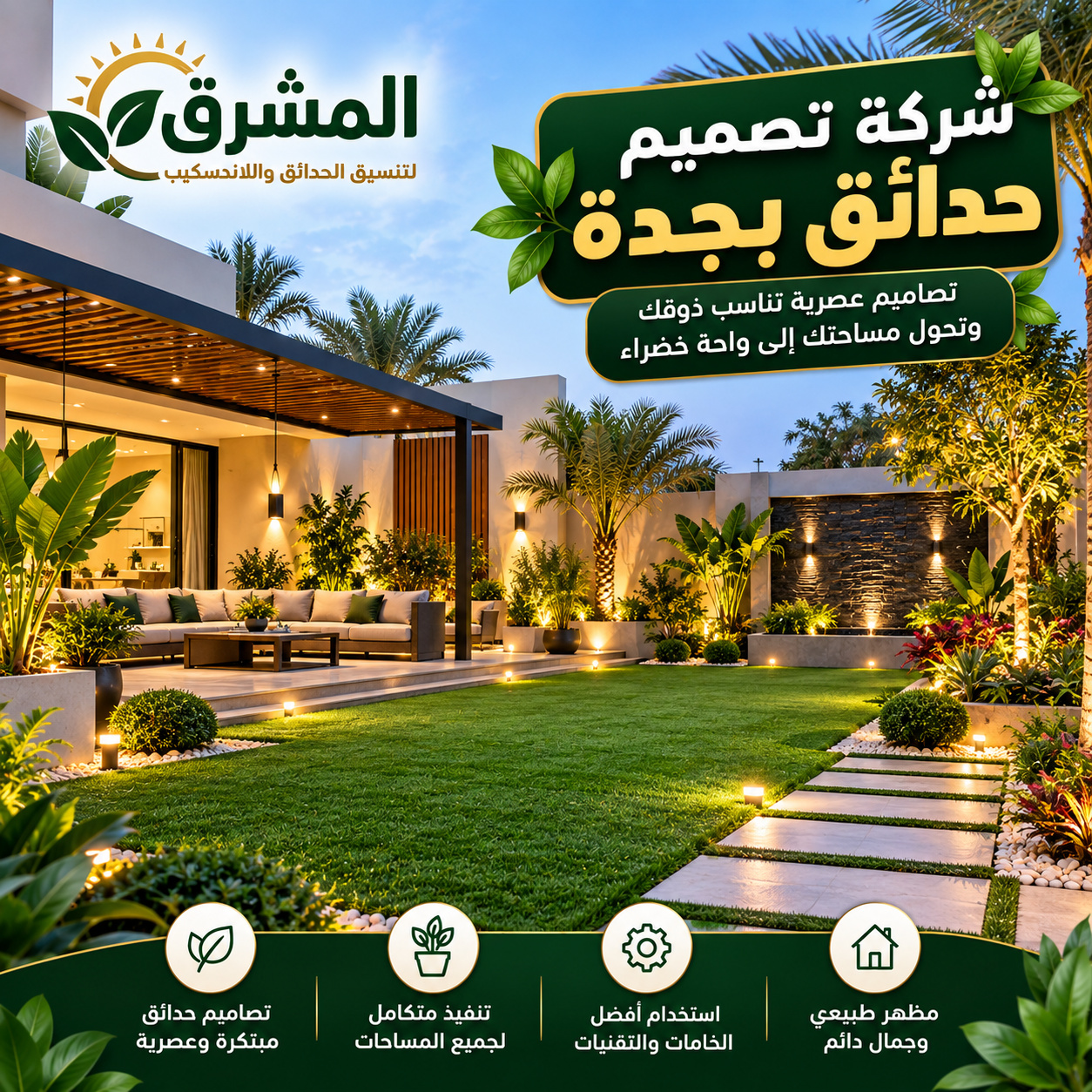 شركة تصميم حدائق بجدة