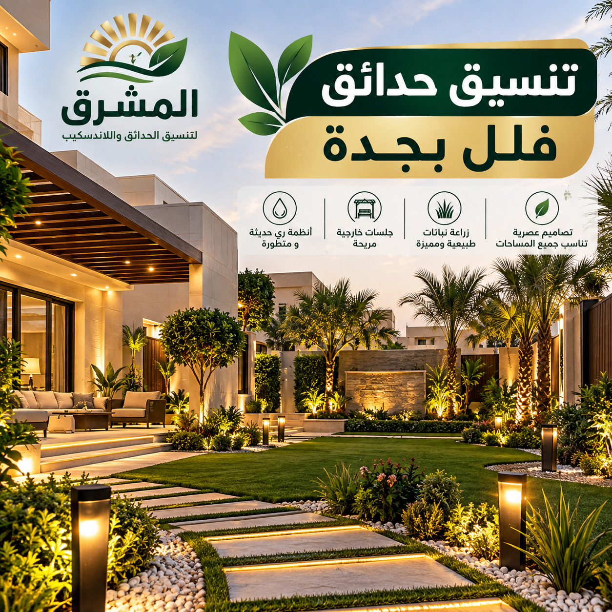 تنسيق حدائق فلل بجدة