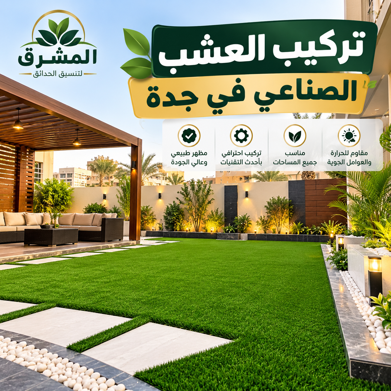 تركيب العشب الصناعي في جدة