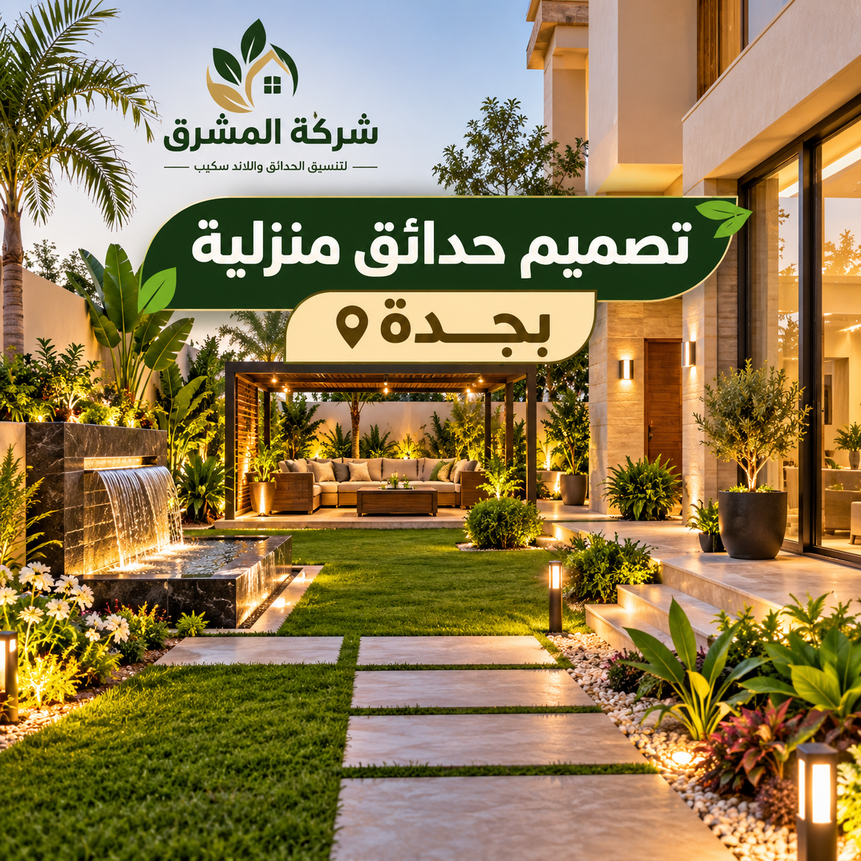 تصميم حدائق منزلية بجدة