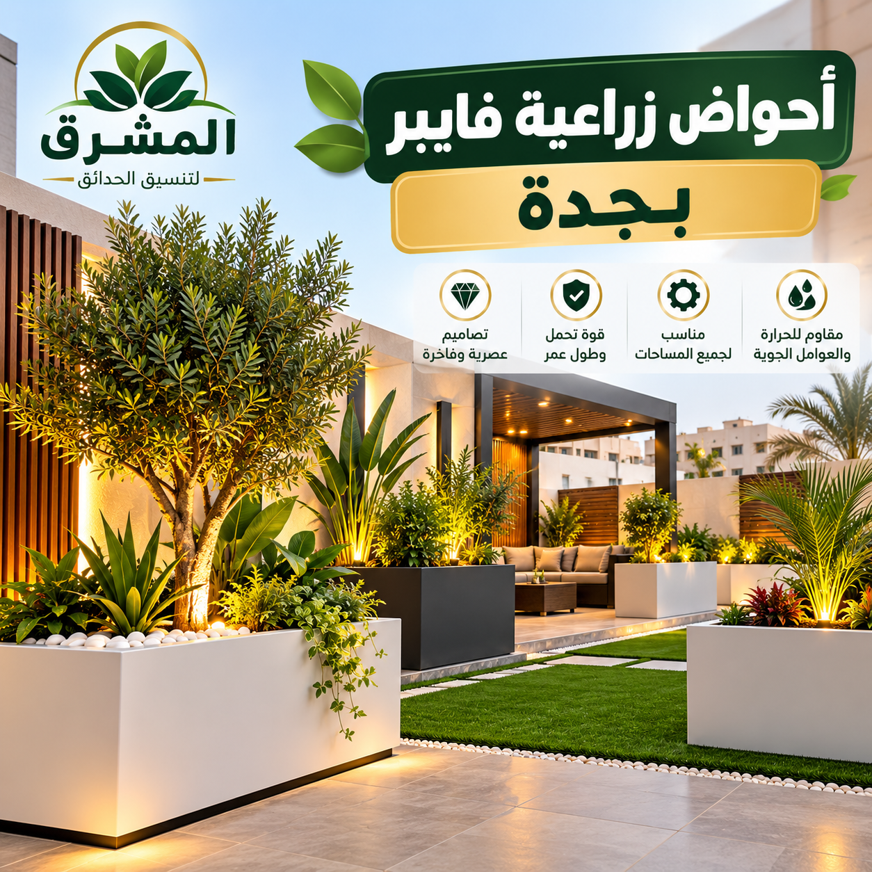 أحواض زراعية فايبر بجدة